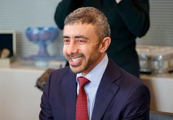 Außenminister der Vereinigten Arabischen Emirate, Scheich Abdullah bin Zayed Al Nahyan, Deutschland, Berlin, Reichstag, Bundestagspräsidentin Julia Klöckner empfängt den Außenminister der Vereinigten Arabischen Emirate, Scheich Abdullah bin Zayed Al Nahyan, zu einem Gespräch. *** Foreign Minister of the United Arab Emirates, Sheikh Abdullah bin Zayed Al Nahyan, Germany, Berlin, Reichstag, Bundestag President Julia Klöckner receives the Foreign Minister of the United Arab Emirates, Sheikh Abdullah bin Zayed Al Nahyan, for talks