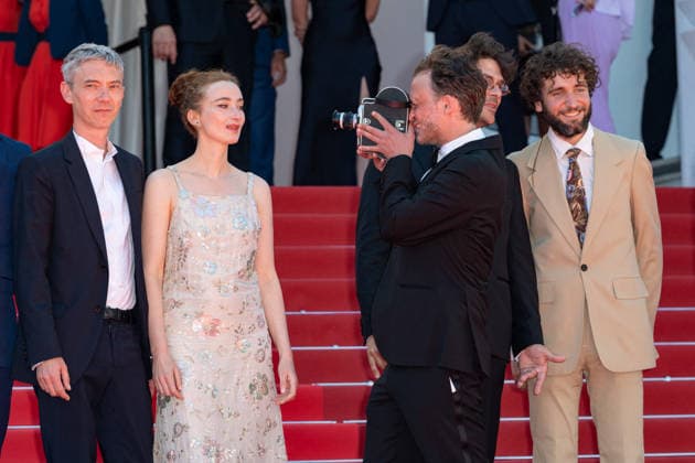 Cannes Notre Salut screening NG Guit Harpo, Jean-Baptiste Marre, guest, Emmanuel Marre, Mathilde Abd El Kader, Sandrine Blancke, guests and Swann Arlaud attending the ‘Notre Salut’ Screening and Red Carpet at Palais Des Festivals in Cannes, France on May 20 2026 as part of the 79th Cannes Film Festival. Photo by Nicolas Genin ABACAPRESS.COM Cannes France  Copyright: xGeninxNicolas ABACAx