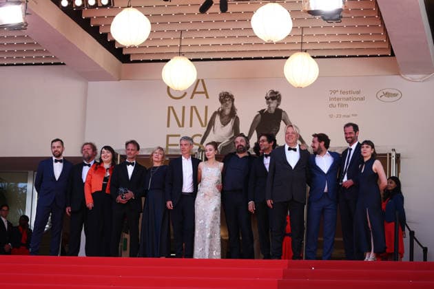 May 20, 2026, Cannes, Cote D azur, France: Cast of whom UIT HARPO, JEAN-BAPTISTE MARRE, GUEST, EMMANUEL MARRE, MATHILDE ABD EL KADER, SANDRINE BLANCKE, and SWANN ARLAUD on the red carpet for the screening of A MAN OF HIS TIME at the 79th Annual Cannes Film Festival at Palais des Festivals in Cannes, France Cannes France - ZUMAc179 20260520_zep_c179_010 Copyright: xMickaelxChavetx