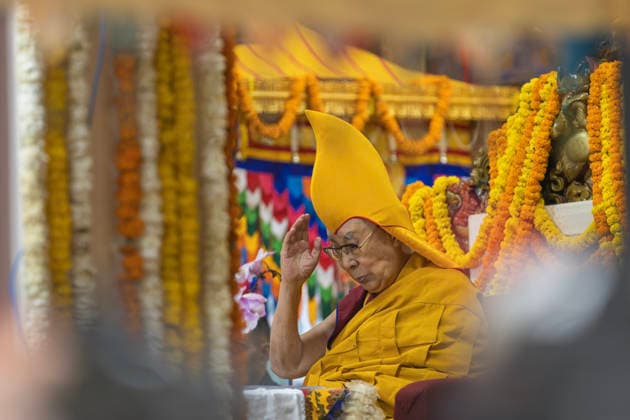 May 20, 2026, Palampur, Dharamshala, India: Tibetan spiritual Leader the Dalai Lama during a long life prayer offered to him by Central Dokham Chushi Gangdrug and Himalayan Buddhist Cultural Association at the Main Tibetan Temple in Mcleodganj, Dharamshala ..NOTE: EDITORIAL USE ONLY. Palampur India  - ZUMAb235 20260520_zip_b235_011 Copyright: xShaileshxBhatnagarx