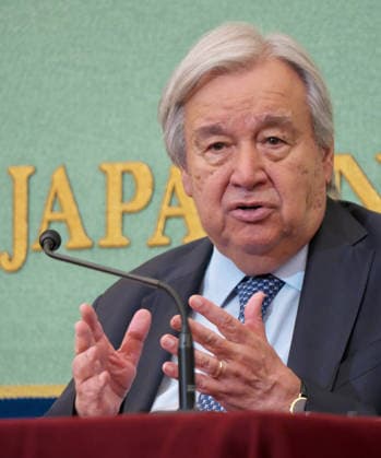 UN Secretary-General Antonio Guterres attend a press conference in Tokyo, Japan on Wednesday, May 20, 2026.  TKP2026052015 KEIZOxMORI