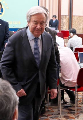 UN Secretary-General Antonio Guterres attend a press conference in Tokyo, Japan on Wednesday, May 20, 2026.  TKP2026052020 KEIZOxMORI
