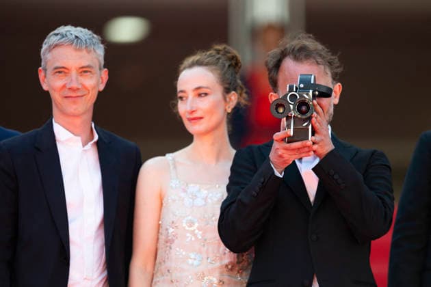 Cannes Notre Salut Red Carpert EB Belgian actress Sandrine Blancke, French director and screenwriter Emmanuel Marre and French actor Swann Arlaud on the red carpet before the Notre Salut screening during the 79th annual Cannes Film Festival at Palais des Festivals on May 20, 2026 in Cannes, France. Photo by Eliot Blondet ABACAPRESS.COM Cannes France France  Copyright: xBlondetxEliot ABACAx