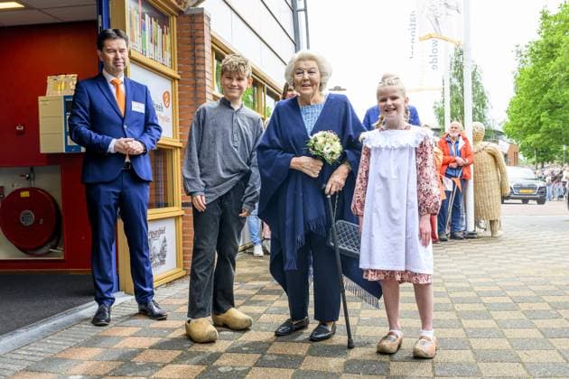 Noordwolde, The Netherlands, 2026-05-20 13:03:45 NOORDWOLDE, 20-05-2026, Princess Beatrix of the Basketry Museum visits the National Basketry Museum in Noordwolde. The museum is celebrating its 25th anniversary with a special Top 25 exhibition featuring remarkable woven works and contemporary applications of basketry. PHOTO: NLBeeld Patrick van Emst Credit: NL Beeld Patrick van Emst  Copyright: xx x