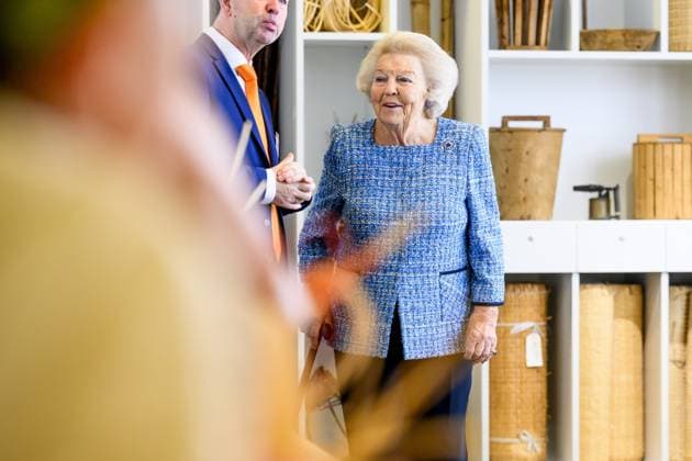 Noordwolde, The Netherlands, 2026-05-20 13:26:45 NOORDWOLDE, 20-05-2026, Princess Beatrix of the Basketry Museum visits the National Basketry Museum in Noordwolde. The museum is celebrating its 25th anniversary with a special Top 25 exhibition featuring remarkable woven works and contemporary applications of basketry. PHOTO: NLBeeld Patrick van Emst Credit: NL Beeld Patrick van Emst  Copyright: xx x