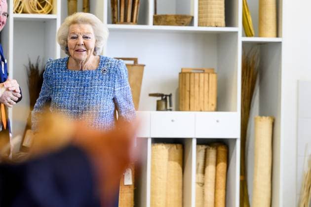 Noordwolde, The Netherlands, 2026-05-20 13:26:46 NOORDWOLDE, 20-05-2026, Princess Beatrix of the Basketry Museum visits the National Basketry Museum in Noordwolde. The museum is celebrating its 25th anniversary with a special Top 25 exhibition featuring remarkable woven works and contemporary applications of basketry. PHOTO: NLBeeld Patrick van Emst Credit: NL Beeld Patrick van Emst  Copyright: xx x