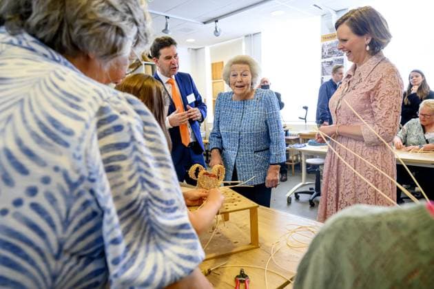 Noordwolde, The Netherlands, 2026-05-20 13:28:02 NOORDWOLDE, 20-05-2026, Princess Beatrix of the Basketry Museum visits the National Basketry Museum in Noordwolde. The museum is celebrating its 25th anniversary with a special Top 25 exhibition featuring remarkable woven works and contemporary applications of basketry. PHOTO: NLBeeld Patrick van Emst Credit: NL Beeld Patrick van Emst  Copyright: xx x