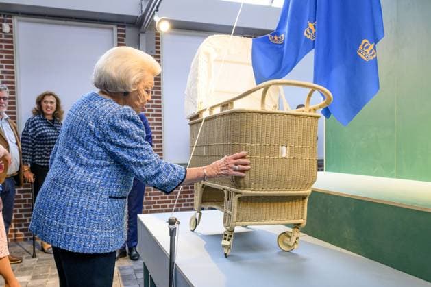 Noordwolde, The Netherlands, 2026-05-20 13:41:26 NOORDWOLDE, 20-05-2026, Princess Beatrix of the Basketry Museum visits the National Basketry Museum in Noordwolde. The museum is celebrating its 25th anniversary with a special Top 25 exhibition featuring remarkable woven works and contemporary applications of basketry. PHOTO: NLBeeld Patrick van Emst Credit: NL Beeld Patrick van Emst  Copyright: xx x