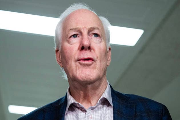 Senate Reconciliation Bill Markup UNITED STATES - MAY 20: Sen. John Cornyn, R-Texas, talks with reporters before the Senate Budget Committee markup of The Reconciliation Bill Pursuant to S.Con.Res.33, in Dirksen building on Wednesday, May 20, 2026. President Donald Trump endorsed Cornyn™s opponent Ken Paxton in the Texas Senate primary. (Tom Williams CQ Roll Call) Washington DC United States EDITORIAL USE ONLY Copyright: x2026xCQ-RollxCall,xInc.x TomxWilliamsx rollcallpix171117