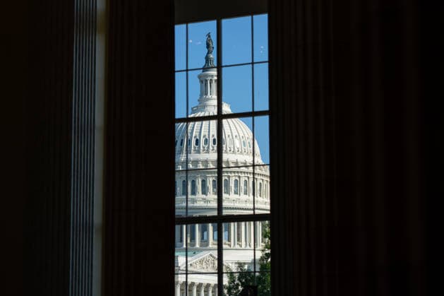 Capitol Dome UNITED STATES - MAY 20: The U.S. Capitol dome is seen through a window in the Cannon House Office Building rotunda on Wednesday, May 20, 2026. (Bill Clark CQ Roll Call) Washington DC United States EDITORIAL USE ONLY Copyright: x 2026xCQxRollxCallx BillxClarkx rollcallpix171124