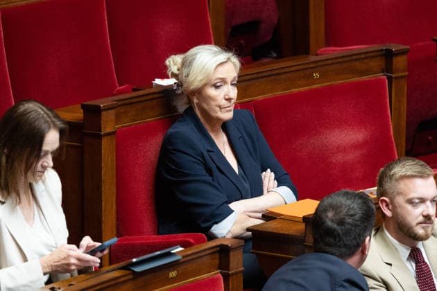 Debate focused on the elections in New Caledonia - Paris French deputy and president of Le Rassemblement National RN far right parliamentary group Marine Le Pen during a debate focused on the Draft law on the updating of the electorate for Congress and Provincial Assemblies elections in New Caledonia at The National Assembly, France s lower house of parliament in Paris on May 20, 2026. Photo by Raphael Lafargue ABACAPRESS.COM Paris France  Copyright: xLafarguexRaphael ABACAx