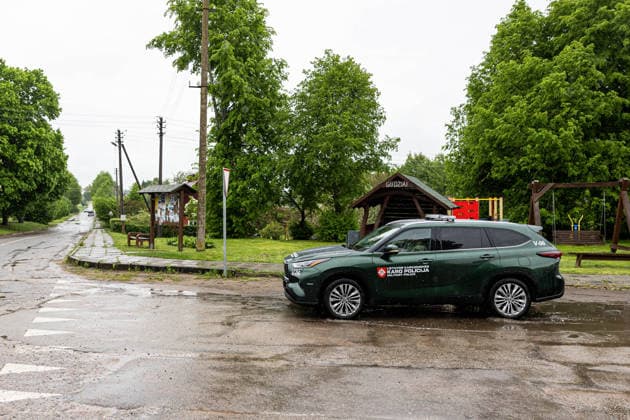 Gudžiu kaime Karo policija ir Lietuvos kariuomene ieöko drono. Gudžiai, 2026 m. Gegužes 20d. *** Military police and Lithuanian army search for a drone in Gudiai village Gudiai, 2026 May 20  Copyright: xx