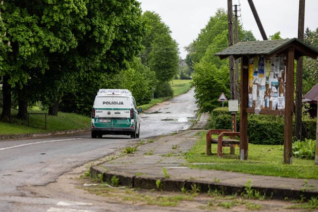 Gudžiu kaime Karo policija ir Lietuvos kariuomene ieöko drono. Gudžiai, 2026 m. Gegužes 20d. *** Military police and Lithuanian army search for a drone in Gudiai village Gudiai, 2026 May 20  Copyright: xx
