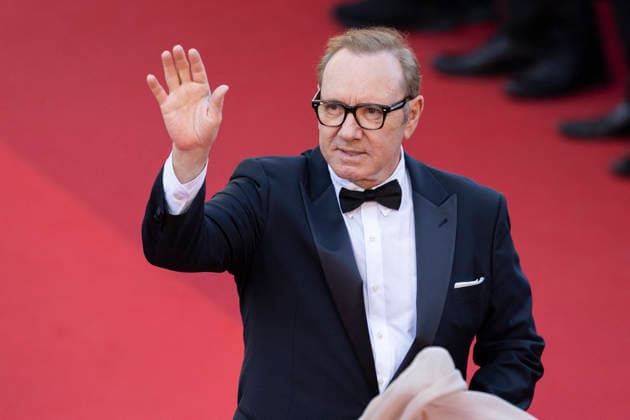 Cannes La Bataille de Gaulle L age de fer Red Carpert EB Model Via Lemann and US actor Kevin Spacey (L) arrive for the screening of the film La Bataille de Gaulle : L age de fer (De Gaulle: Tilting Iron) at the 79th edition of the Cannes Film Festival in Cannes, southern France on May 20, 2026.Photo by Eliot Blondet ABACAPRESS.COM Cannes France France  Copyright: xBlondetxEliot ABACAx