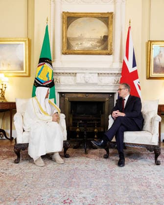 Prime Minister Keir Starmer meets Jasem Mohamed Albudaiw 20 05 2026. London, United Kingdom. Prime Minister Keir Starmer meets Jasem Mohamed Albudaiwi, Secretary General of the Gulf Cooperation Council (GCC) for a bilateral meeting in 10 Downing Street., Credit:Lauren Hurley B66 Avalon United Kingdom, Greater London, London, 10 Downing Street  Copyright: xLaurenxHurleyx xB66x xAvalonx 1101670973