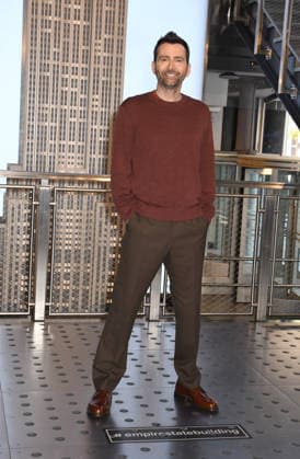 NEW YORK, NY - MAY 20: David Tennant at the Empire State Building to celebrate the season 2 premiere of Hulu™s Rivals on May 20, 2026. Copyright: xx