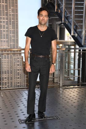 NEW YORK, NY - MAY 20: Alex Hassell at the Empire State Building to celebrate the season 2 premiere of Hulu™s Rivals on May 20, 2026. Copyright: xx