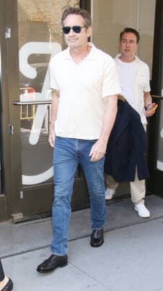 New York May 20 2026 David Duchovny on Live with Kelly & Mark to talk about music from his new album with title track Stay On The Train in New York. May 20 2026. Copyright: xRWx
