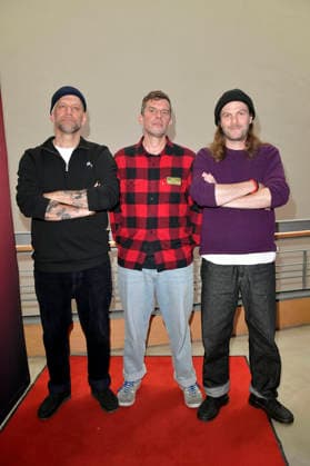 Florian Weber, Rüdiger Linhof und Peter Brugger von Sportfreunde Stiller bei der Preview des ARD-Dokumentarfilms Sportfreunde Stiller - Mit dem Herz in der Hand im Colosseum. Berlin, 20.05.2026 *** Florian Weber, Rüdiger Linhof and Peter Brugger from Sportfreunde Stiller at the preview of the ARD documentary Sportfreunde Stiller Mit dem Herz in der Hand at the Colosseum Berlin, 20 05 2026 Foto:xM.xBehrensx xFuturexImagex sportfreunde_6511