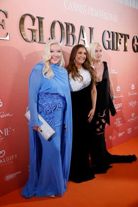 Cannes Global Gift Gala Night MP CANNES, FRANCE - MAY 20: Daria Yanina, Maria Bravo, Yulia Yanina attends the Global Gift gala during the 79th annual Cannes Film Festival at La Mome Plage on May 20, 2026 in Cannes, France. Photo by Marco Piovanotto Abacapress.com Cannes France  Copyright: xPiovanottoxMarco ABACAx