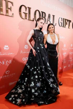 Cannes Global Gift Gala Night MP CANNES, FRANCE - MAY 20: Eva Longoria Sofia Carson attends the Global Gift gala during the 79th annual Cannes Film Festival at La Mome Plage on May 20, 2026 in Cannes, France. Photo by Marco Piovanotto Abacapress.com Cannes France  Copyright: xPiovanottoxMarco ABACAx