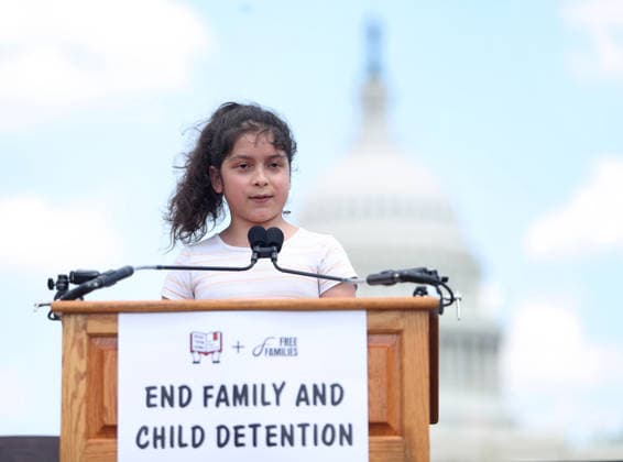 May 20, 2026, Washington, District Of Columbia, USA: A girl attends a Vigil outside the US Capitol for an end to child and family detention by ICE, hosted by the Read Them Home Initiative and Free Families Coalition, near the US Capitol in Washington, DC, USA, on May 20, 2026. The vigil featured 620 teddy bears and stuffed animals to represent the over 6,200 children arrested by ICE and denied a childhood since the start of the Trump Administration. Washington USA - ZUMAs337 20260520_znp_s337_017 Copyright: xGentxShkullakux