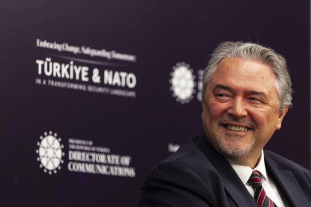 Turkiye - NATO panel held in Brussels BRUSSELS, BELGIUM - MAY 20: Turkiye’s Permanent Representative to NATO Ambassador Basat Ozturk attends a panel titled Embracing Change, Safeguarding Tomorrow: Turkiye - NATO in a Changing Security Landscape, organized by the Directorate of Communications of the Republic of Turkiye in Brussels, Belgium on May 20, 2026. Nicolas Landemard Anadolu Brussels Belgium. Editorial use only. Please get in touch for any other usage.  Copyright: x2026xAnadoluxNicolasxLandemardx
