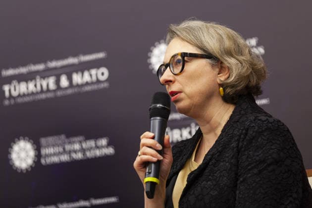 Turkiye - NATO panel held in Brussels BRUSSELS, BELGIUM - MAY 20: Deputy Assistant Secretary General (DASG) for Operations, Burcu San attends a panel titled Embracing Change, Safeguarding Tomorrow: Turkiye - NATO in a Changing Security Landscape, organized by the Directorate of Communications of the Republic of Turkiye in Brussels, Belgium on May 20, 2026. Nicolas Landemard Anadolu Brussels Belgium. Editorial use only. Please get in touch for any other usage.  Copyright: x2026xAnadoluxNicolasxLandemardx