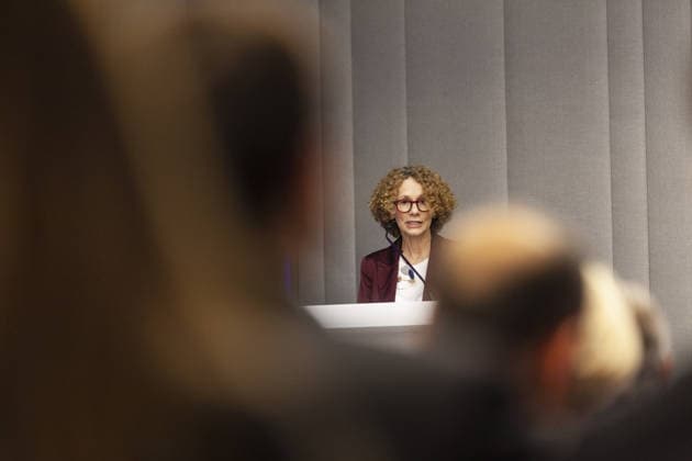 Turkiye - NATO panel held in Brussels BRUSSELS, BELGIUM - MAY 20: NATO Deputy Secretary General Radmila Shekerinska delivers a speech during a panel titled Embracing Change, Safeguarding Tomorrow: Turkiye - NATO in a Changing Security Landscape, organized by the Directorate of Communications of the Republic of Turkiye in Brussels, Belgium on May 20, 2026. Nicolas Landemard Anadolu Brussels Belgium. Editorial use only. Please get in touch for any other usage.  Copyright: x2026xAnadoluxNicolasxLandemardx