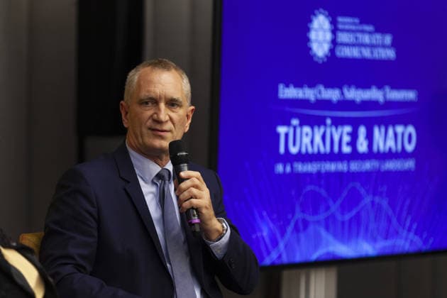 Turkiye - NATO panel held in Brussels BRUSSELS, BELGIUM - MAY 20: Belgian Air Force Strategy Director Major General Harold Van Pee attends a panel titled Embracing Change, Safeguarding Tomorrow: Turkiye - NATO in a Changing Security Landscape, organized by the Directorate of Communications of the Republic of Turkiye in Brussels, Belgium on May 20, 2026. Nicolas Landemard Anadolu Brussels Belgium. Editorial use only. Please get in touch for any other usage.  Copyright: x2026xAnadoluxNicolasxLandemardx