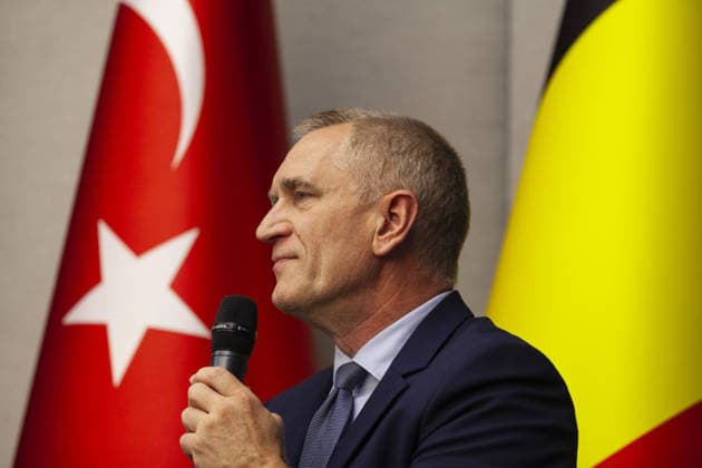 Turkiye - NATO panel held in Brussels BRUSSELS, BELGIUM - MAY 20: Belgian Air Force Strategy Director Major General Harold Van Pee attends a panel titled Embracing Change, Safeguarding Tomorrow: Turkiye - NATO in a Changing Security Landscape, organized by the Directorate of Communications of the Republic of Turkiye in Brussels, Belgium on May 20, 2026. Nicolas Landemard Anadolu Brussels Belgium. Editorial use only. Please get in touch for any other usage.  Copyright: x2026xAnadoluxNicolasxLandemardx