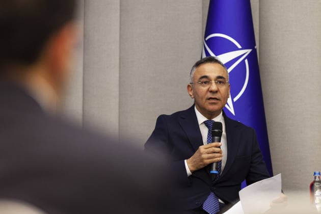 Turkiye - NATO panel held in Brussels BRUSSELS, BELGIUM - MAY 20: Hasan Kalyoncu University faculty member and SETA Senior Researcher Dr. Murat Aslan attends a panel titled Embracing Change, Safeguarding Tomorrow: Turkiye - NATO in a Changing Security Landscape, organized by the Directorate of Communications of the Republic of Turkiye in Brussels, Belgium on May 20, 2026. Nicolas Landemard Anadolu Brussels Belgium. Editorial use only. Please get in touch for any other usage.  Copyright: x2026xAnadoluxNicolasxLandemardx