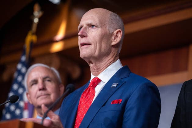 Florida GOP holds press conference on Cuba WASHINGTON, DC - MAY 20: Senator Rick Scott (R) speaks at a press conference with Congressman Byron Donalds (not seen), Congressman Carlos Gimenez (L) and Congresswoman Maria Salazar (not seen) to discuss the Department of Justice’s indictment of Raul Castro, at the U.S. Capitol in Washington, DC on May 20, 2026. Nathan Posner Anadolu Washington United States. Editorial use only. Please get in touch for any other usage.  Copyright: x2026xAnadoluxNathanxPosnerx