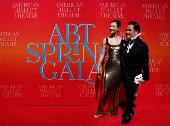 Christine Shevchenko and Pj Pascual arrive on the red carpet at the American Ballet Theatre s 2026 Spring Gala held at Cipriani 42nd Street on Wednesday, May 20, 2026 in New York City.  NYP20260520142 JOHNxANGELILLO