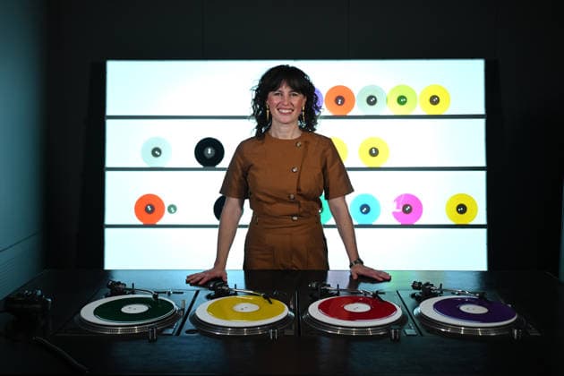 THE REVERB MEDIA PREVIEW, Emily Sexton, Director of Curatorial, Programming and Education at ACMI poses for a photo at the Reverb exhibition at ACMI, in Melbourne, Thursday, May 21, 2026. ( NO ARCHIVING MELBOURNE VICTORIA AUSTRALIA  Copyright: xJAMESxROSSx 20260521122251442673