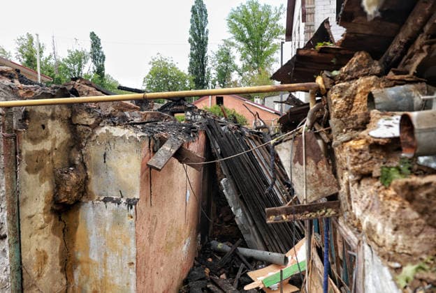 RECORD DATE NOT STATED A private residential house destroyed as a result of a Russian drone attack is seen in Odesa, Ukraine, on May 20, 2026. During the night of May 20, the city came under a massive attack by Russian strike drones. The attack caused destruction of residential buildings, fires at commercial facilities, and damage to critical infrastructure. One civilian was injured (Photo by Nina Liashonok Ukrinform) Aftermath of overnight Shahed drone attack on Odesa  Copyright: xNinaxLiashonokx