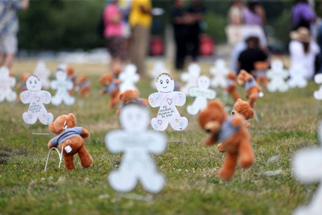 May 20, 2026, Washington, District Of Columbia, USA: An installation of 620 teddy bears and stuffed animals to represent the over 6,200 children arrested by ICE and denied a childhood since the start of the Trump Administration is seen near the US Capitol in Washington, DC, USA, on May 20, 2026. Activists attended a Vigil outside the US Capitol calling for an end to child and family detention by ICE, hosted by the Read Them Home Initiative and Free Families Coalition. Washington USA - ZUMAs337 20260520_znp_s337_001 Copyright: xGentxShkullakux