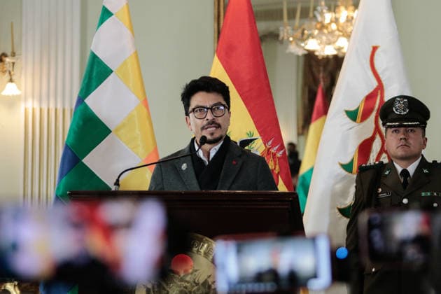 Bolivian Foreign Minister holds a press conference LA PAZ, BOLIVIA - MAY 20: Bolivian Foreign Minister Fernando Aramayo Carrasco holds a press conference regarding the departure from the country of Colombian Ambassador Elizabeth Garcia in La Paz, Bolivia, on May 20, 2026. Jorge Mateo Romay Salinas Anadolu La Paz Bolivia. Editorial use only. Please get in touch for any other usage.  Copyright: x2026xAnadoluxJorgexMateoxRomayxSalinasx