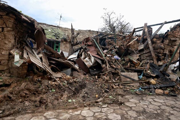 RECORD DATE NOT STATED A private residential house destroyed as a result of a Russian drone attack is seen in Odesa, Ukraine, on May 20, 2026. During the night of May 20, the city came under a massive attack by Russian strike drones. The attack caused destruction of residential buildings, fires at commercial facilities, and damage to critical infrastructure. One civilian was injured (Photo by Nina Liashonok Ukrinform) Aftermath of overnight Shahed drone attack on Odesa  Copyright: xNinaxLiashonokx