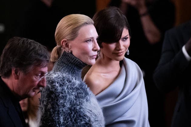 The Louis Vuitton Cruise 2027 Front Row - NYC Cate Blanchett and Zendaya attend the Louis Vuitton 2027 collection fashion show at the Frick Collection in New York City, NY, USA on May 20, 2026. Photo by Adam Gray ABACAPRESS.COM New York City United States  Copyright: xGrayxAdam ABACAx