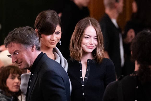 The Louis Vuitton Cruise 2027 Front Row - NYC Zendaya and Emma Stone attend the Louis Vuitton 2027 collection fashion show at the Frick Collection in New York City, NY, USA on May 20, 2026. Photo by Adam Gray ABACAPRESS.COM New York City United States  Copyright: xGrayxAdam ABACAx