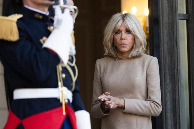 President Macron Welcomes Papua New Guinea PM Marape - Paris Brigitte Macron, First Lady of France, before Emmanuel Macron received James Marape, Prime Minister of Papua New Guinea, at the Élysée Palace in Paris on 20 May 2026, as part of bilateral partnerships in the Indo-Pacific region in the fields of security and defence, the fight against illegal fishing, biodiversity and sustainable development. Photo by Jeremy Paoloni ABACAPRESS.COM Paris France  Copyright: xPaolonixJeremy ABACAx