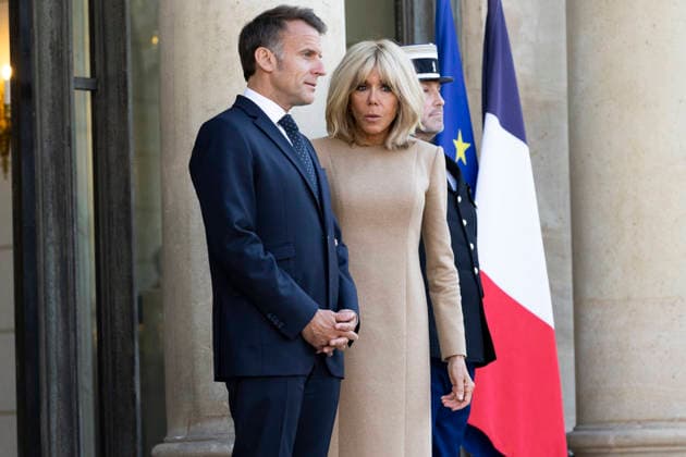 President Macron Welcomes Papua New Guinea PM Marape - Paris Brigitte Macron, First Lady of France, and Emmanuel Macron, President of the Republic, before he received James Marape, Prime Minister of Papua New Guinea, at the Élysée Palace in Paris, on 20 May 2026, as part of bilateral partnerships in the Indo-Pacific region in the fields of security and defence, the fight against illegal fishing, biodiversity and sustainable development. Photo by Jeremy Paoloni ABACAPRESS.COM Paris France  Copyright: xPaolonixJeremy ABACAx