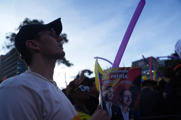 Abelardo De La Espriella closes campaign rally in Bogota BOGOTA, COLOMBIA - MAY 20: People gather for the closing campaign rally of Colombia s right-wing presidential candidate Abelardo De La Espriella in Bogota, Colombia, on May 20, 2026. Juancho Torres Anadolu Bogota Colombia. Editorial use only. Please get in touch for any other usage.  Copyright: x2026xAnadoluxJuanchoxTorresx