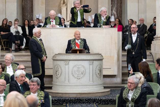 Guy Savoy, Marc Ladreit de Lacharrière Multi-star French chef Guy Savoy has just been officially installed as a member of the Académie des Beaux Arts A ceremony that took place under the dome of the Institut de France, in Paris, France, on May 20, 2026 This is the first time a chef has joined the prestigious institution Julien Sarkissian Bestimage French chef Guy Savoy during his investiture ceremony at the Académie des Beaux Arts in Paris, France, on May 20, 2026 Paris France  Copyright: xJulienxSarkissianx xBestimagexJulienxSarkissianx xBestimagex