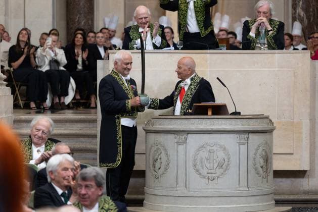 Guy Savoy, Marc Ladreit de Lacharrière Multi-star French chef Guy Savoy has just been officially installed as a member of the Académie des Beaux Arts A ceremony that took place under the dome of the Institut de France, in Paris, France, on May 20, 2026 This is the first time a chef has joined the prestigious institution Julien Sarkissian Bestimage French chef Guy Savoy during his investiture ceremony at the Académie des Beaux Arts in Paris, France, on May 20, 2026 Paris France  Copyright: xJulienxSarkissianx xBestimagexJulienxSarkissianx xBestimagex