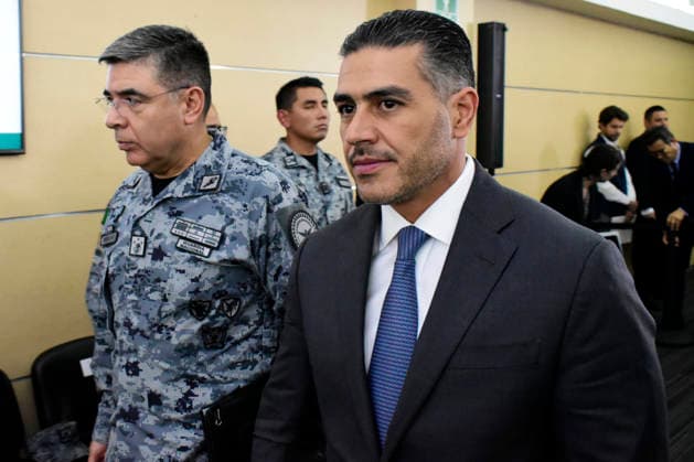 Mexico s Secretary of Security, Omar Garcia Harfuch News Conference Secretary of Security and Citizen Protection, Omar Garcia Harfuch and the Commander of the National Guard, Guillermo Briseno Lobera, attend a press conference for the latest arrests in the State of Morelos, related to extortion and organized crime. on May 20, 2026 in Mexico City, Mexico. (Photo by Luis Barron Eyepix Group). Copyright: xLuisxBarronx xEyepixxGroupx LB_20052026_184547