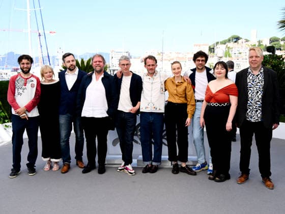 IPA84926501 - Cannes, 79th Cannes Film Festival 2025 - Day 10. Notre Salut photocall. Pictured are Guit Harpo, Claudine Barthel-Fournier, Florian Surrier, RaphaÃ«l ThiÃ ry, Swann Arlaud, Emmanuel Marre, Sandrine Blancke, Jean-Baptiste Marre, Mathilde Abd El Kader and Frank Williams  Copyright: xAlbertoxTerenghix xPoolxPhotoxEventsx07x 84926501