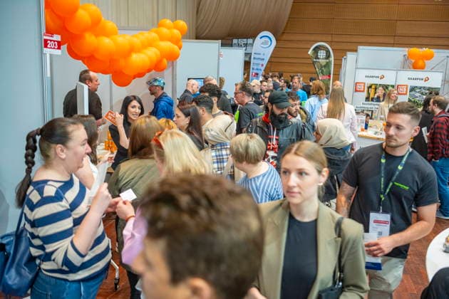 In der Saarbrücker Saarlandhalle findet am Donnerstag (21.5.2026) die Karrieremesse Job und Weiterbildung der Arbeitsagentur statt. Über 100 Aussteller sind mit einem Stand vertreten. *** On Thursday 21 5 2026, the Saarlandhalle in Saarbrücken will host the Job and Training Career Fair organized by the Employment Agency Over 100 exhibitors will be represented with a stand bub