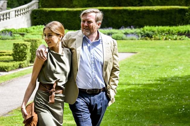 Den Haag, The Netherlands, 2026-05-21 11:54:15 THE HAGUE, 21-05-2026, Clingendael Spring Royal House photo session 2026 at Clingendael in The Hague PHOTO: NLBeeld Patrick van EmstIn the photo: King Willem-Alexander with Princess Alexia Credit: NL Beeld Patrick van Emst  Copyright: xx x